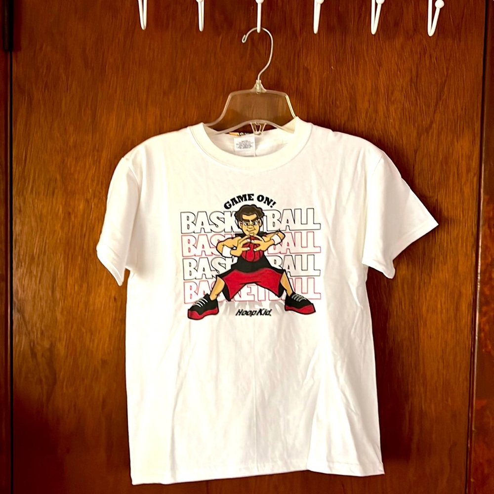 Hoop Kid S/S Youth Basketball Theme Tee